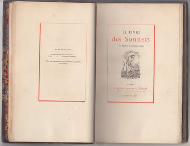 Le livre des sonnets : dix dizains de sonnets choisis. [Histoire du sonnet],Avec un avertissement de l'éditeur.