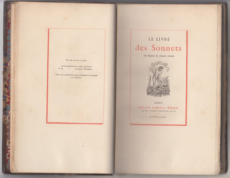 Le livre des sonnets : dix dizains de sonnets choisis. [Histoire du sonnet],Avec un avertissement de l'éditeur.. Charles Asselineau