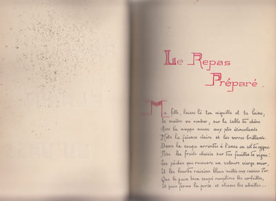 Aux flancs du vase,édition inconnue manuscrite
