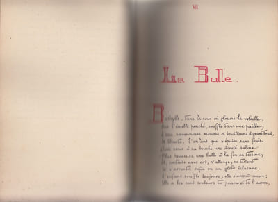 Aux flancs du vase,édition inconnue manuscrite