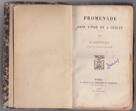 Promenade dans l'Inde et à Ceylan.première édition.. COTTEAU (Edmond)