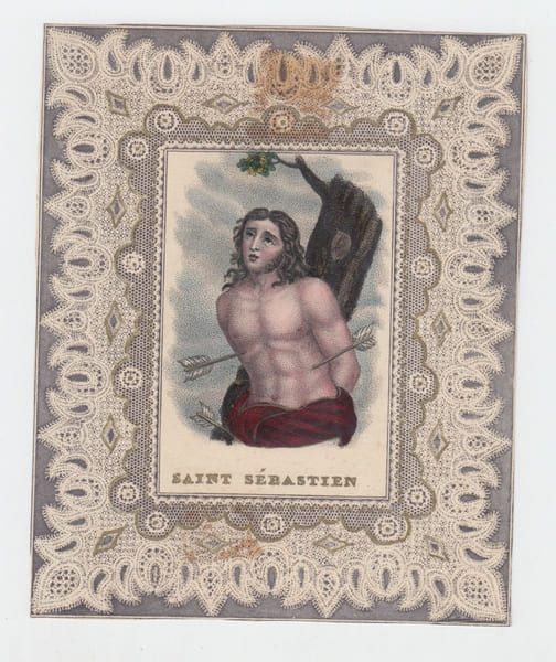 saint sebastien image pieuse ancienne . 