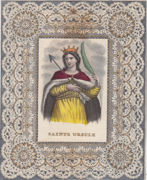 sainte ursule image pieuse ancienne . 