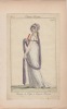 Cornette de crépe,à longues pointes ,costume parisien N° 145 an 7 (1798), eau-forte aquarellée. Le Journal des Dames et des Modes, Costume Parisien., ...