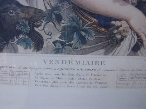 Vendémiaire : 22 septembre. A cette époque arrive l'equinoxe d'automne & commence l'année de l'ère nouvelle ... : [coloriée] Prints of the French ...