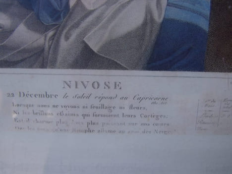 Nivose : 22 décembre. Le soleil répond au Capricorne ... :  coloriée] Prints of the French Revolution.. Salvatore Tresca; Louis Lafitte -  calendrier ...