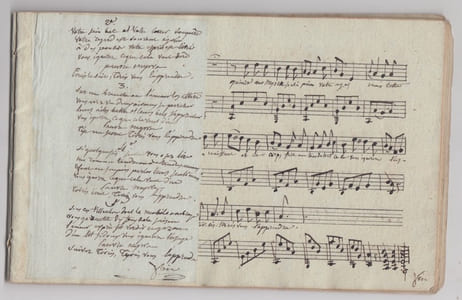 RECEUIL MANUSCRIT de romances partitions manuscrites (arrangements pour guitare)