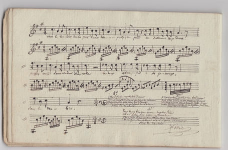 RECEUIL MANUSCRIT de romances partitions manuscrites (arrangements pour guitare)