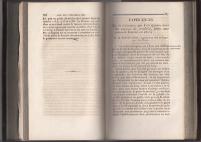 Annales des mines, ou Recueil de memoires sur l'exploitation des mines, et sur les sciences qui s'y rapportent. Volume 2eme serie. t.3 1828 dont : Expériences sur la résistance que l'air éprouve dans des tuyaux de conduite : faites aux mines de Rancié, en 1825,etc