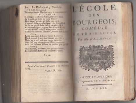 RECUEIL DE 7 PIECES de theatre XVIIIe. siécle dont des éditions originales : Voltaire / Hume, David (Pseud.) : Le Caffe ou L'Ecossaise, comedie. ...