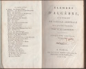 ELEMENS D ' ALGEBRE à l'usage de l' ECOLE CENTRALE DES QUATRE NATIONS. LACROIX Sylvestre François DE ( 1745 - 1843 )