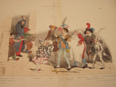 Memento homo quia pulvis es et pulverem reverteria - Pl. n°1. de la série "Cérémonie des cendres politiques".Lithographie, Coloriée.