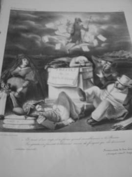 Traites de la quadruple alliance... Resurrection de don Carlos ....Lithographie.. Roubaud, Benjamin (dit Benjamin) - TALLEYRAND