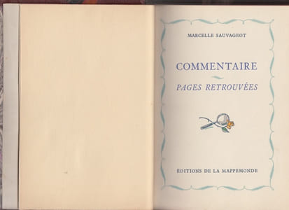 Commentaire. Pages retrouvées. Illustrations de Jean Van Noten.