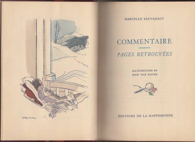 Commentaire. Pages retrouvées. Illustrations de Jean Van Noten.