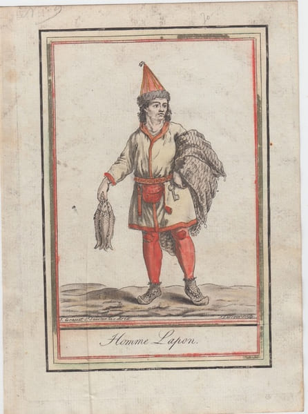 Homme Lapon.Costumes civils actuels de tous les peuples connus, dessin&eacute;s d'apr&egrave;s nature, grav&eacute;s et colori&eacute;s, accompagn&eacute;s d'une note historique sur ...