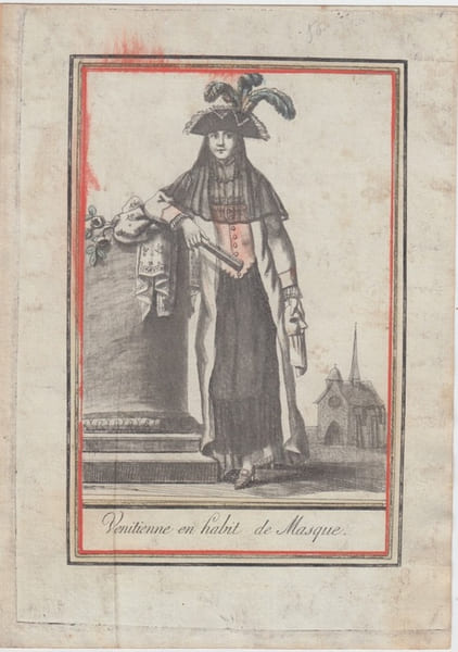 VENITIENNE EN HABIT DE MASQUE,Costumes civils actuels de tous les peuples connus, dessin&eacute;s d'apr&egrave;s nature, grav&eacute;s et colori&eacute;s, accompagn&eacute;s d'une note ...