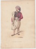Maure d'Alger,Gravure XIXe s.,coloriée.Costumes civils actuels de tous les peuples connus, dessinés d'après nature, gravés et coloriés, accompagnés ...