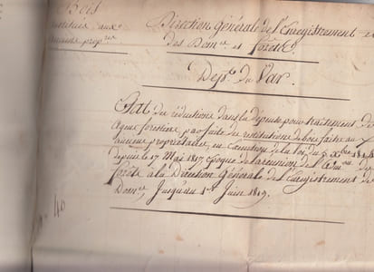 INSTRUCTIONS GENERALES N° 873 à 915 / 1819 forêts; documents admistratifs signés