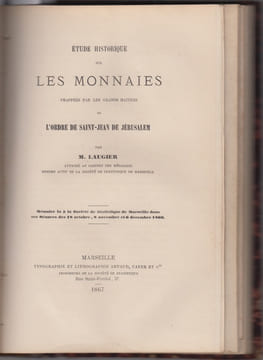 (RECUEIL DE PIECES).: Etude sur les statuts de Marseille au XIIIe s. /par R. de Fresquet ,relié avec Étude historique sur les monnaies frappées par ...