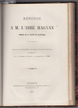 (RECUEIL DE PIECES).: Etude sur les statuts de Marseille au XIIIe s. /par R. de Fresquet ,relié avec Étude historique sur les monnaies frappées par ...