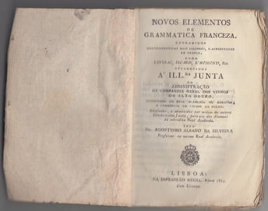 Novos elementos de grammatica (Gramatica) franceza