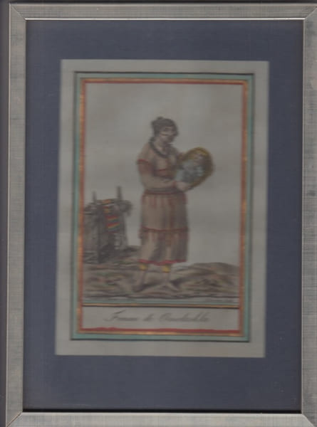FEMME de OONOLASHKA, Costumes civils actuels de tous les peuples connus, dessin&eacute;s d'apr&egrave;s nature, grav&eacute;s et colori&eacute;s, accompagn&eacute;s d'une note ...