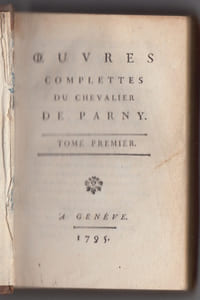 Oeuvres complettes (sic!) du chevalier de Parny.