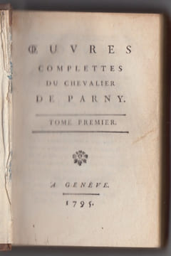 Oeuvres complettes (sic!) du chevalier de Parny.. Evariste Désiré de Forges de Parny, vicomte de.