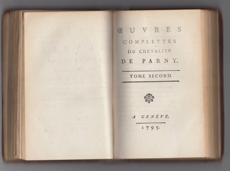 Oeuvres complettes (sic!) du chevalier de Parny.. Evariste Désiré de Forges de Parny, vicomte de.