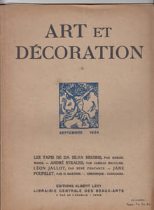 revue ART et DECORATION 2e semestre 1924 ( juillet-décembre / 6 n°s ),tome XLVI