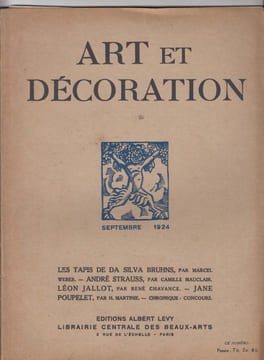 revue ART et DECORATION 2e semestre 1924 ( juillet-décembre / 6 n°s ),tome XLVI. Art et Décoration. Revue Mensuelle d'Art Moderne.