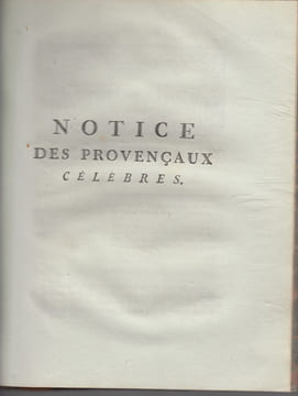 Essai sur l'histoire de Provence suivi d'une notice des Provençaux célèbres.tome 2 seul. BOUCHE Charles-François)