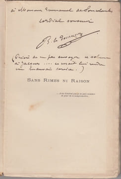 Sans rimes ni raison. Notes prises autour et alentour de la Baltique. Lettre de Sidney Monlun. 1901.. LE TOURNEUR (RAYMOND) :