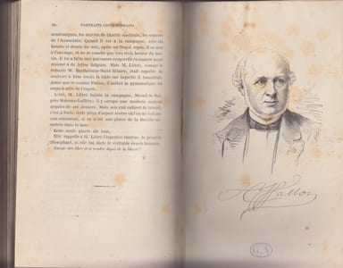 PORTRAITS CONTEMPORAINS : Thiers, Victor Hugo, M. de Broglie, M. Casimir Perier, Le Général Changarnier, Léon Gambetta, le Maréchal de Mac-Mahon, M. Rouher, Le Général Faidherbe, Le Prince Napoléon, M. A. Dumas Fils, M. L. Veuillot, M. Jules Grévy, M. Emile Ollivier, Mme George Sand, Frédérick Lemaitre, M. Jules Simon, M. Bazaine, M. De Bismarck, Sir Richard Wallace, Garibaldi, M. Challemel- Lacour, M. Louis Blanc, M. Littré, M. Wallon, Le Comte De Chambord, M. E. Laboulaye, M. Victorien Sardou, M. De Moltke, M. Etienne Arago, M. Edmond About, M. D'Audiffret-Pasquier, M. Gounod, L'Empereur GUILLAUME, Erckmann-Chatrian, Edgar Quinet, M. Jules Favre, M. Jules Verne, M. Le Duc D'Aumale, Eugène Pelletan, M. Claude Bernard, M. Le Général De Ladmirault, Général Chanzy, M. Buffet, M. Dupanloup, Général Trochu, Les Romanciers ( Edmond de Goncourt, Alphonse Daudet, Fector Malot, Louis Ulbach), Les Peintres ( Jules Dupré, Paul Baudry, Henner, Carolus Duran, Detaille)P