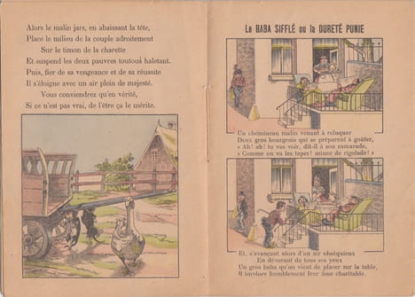 Le jars & les deux bassets : Le baba Sifflé, ou, La dureté punie.Série amusante.. Épinal : Pellerin, [18--?]