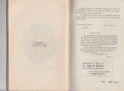 De Francfort à Dachau, Souvenirs et Croquis - (préface du R.P. Michel RIQUET, S.J. et postface de M. MICHELET, Ministre des Armées)