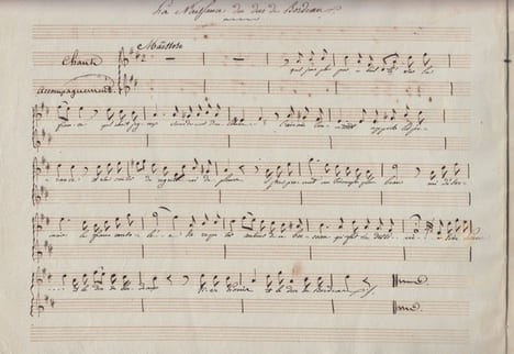 naissance du Duc de Bordeaux etc -RECEUIL MANUSCRIT de romances partitions manuscrites (arrangements pour guitare). Collectif