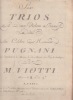 Six trios pour deux violons et basse dédiés au célèbre Monsieur Pugnani par J.B. Viotti, Oeuvre 2.partie Basse seule. Viotti (Giovanni Battista), 