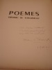 Poemes. Towarnicki, Frédéric de (1920-2008).Frédéric de Towarnicki; Rene Jaudon - Éliane Thiollier