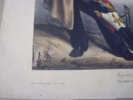 Ksssse! Pedro...Ksssse! Ksssse! Miguel! (Ces deux capons là ne se feront jamais grand mal)..Lithographie originale en couleur.. Honoré Daumier ...