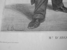 Mr. D'ARGO ..Lithographie originale.. Honoré Daumier (1808-1879).