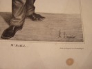 Mr. BAILL..Lithographie originale.. Honoré Daumier (1808-1879).