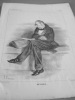 Mr. GUIZ..Lithographie originale.. Honoré Daumier (1808-1879).