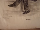 Mr. GUIZ..Lithographie originale.. Honoré Daumier (1808-1879).