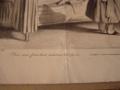 Yeux noirs, front haut, teint brun, barbe, favoris.....c'est bon!... on te reconnaîtra, mon gaillard..Lithographie originale.. Honoré Daumier ...