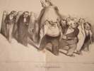 Le Triomphateur..- Lithographie originale.. Honoré Daumier (1808-1879).