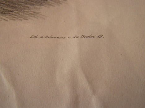 Route de Pantin. Les hommes usés .Lithographie originale sur Velin blanc.. Traviès de Villers,Charles Joseph - Talleyrand-Périgord,