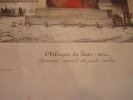 OBELISQUE DE LUXE - NEZ Pyramide nasicale du juste milieu.Lithographie originale sur Velin blanc.. FER - Attribué à Ferogio, François-Fortuné-Antoine ...