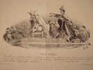 Scéne diabolique.Lithographie originale sur Velin blanc.. Talleyrand - attribué à Eugène Poitevin sous le pseudonyme W. B. (William Blake)